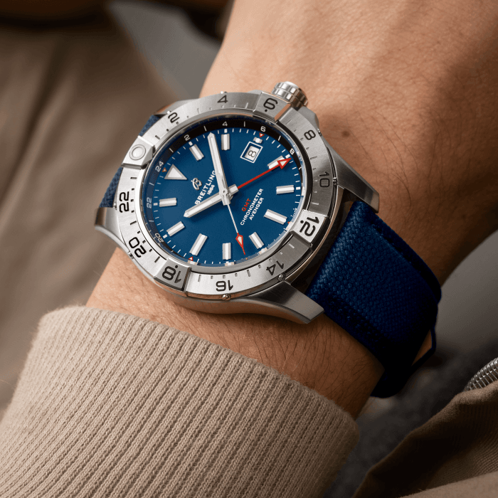 BRT Avenger Automatic GMT 44mm Watch with Blue Strap