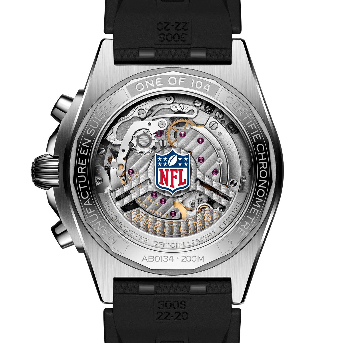 BRT Chronomat B01 42 NFL Tennessee Titans Edition with Rubber Strap
