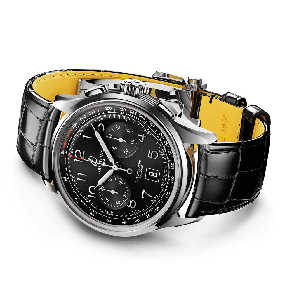 BRT Premier B01 Chronograph 42mm Watch with Black Dial