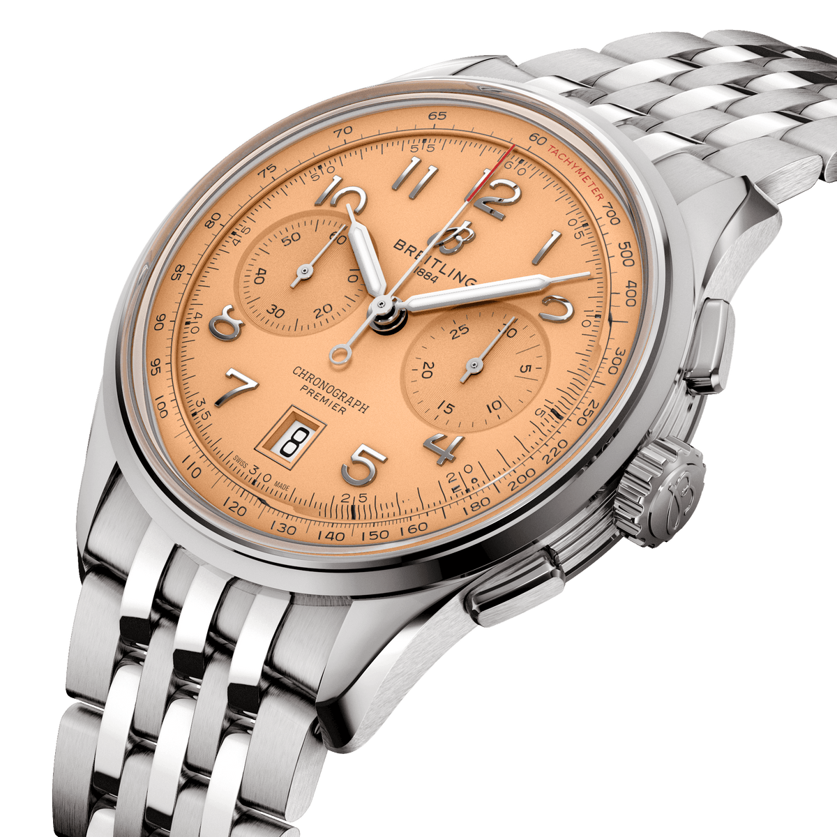 BRT Premier B01 Chronograph 42mm Watch with Copper Dial