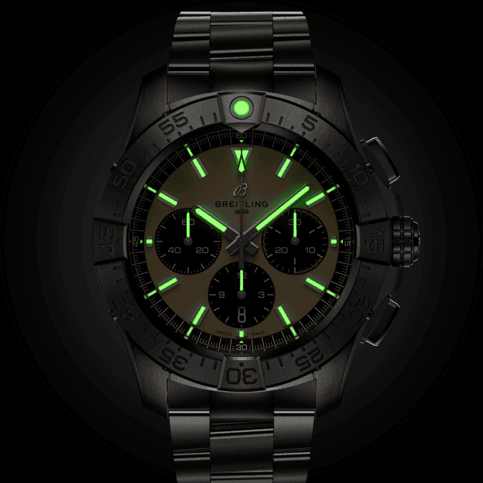 BRT Avenger B01 Chronograph 44mm Watch with Beige Dial