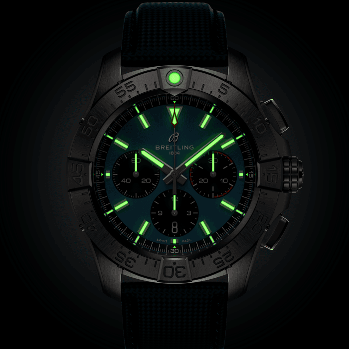 BRT Avenger B01 Chronograph 44mm Watch with Blue Strap
