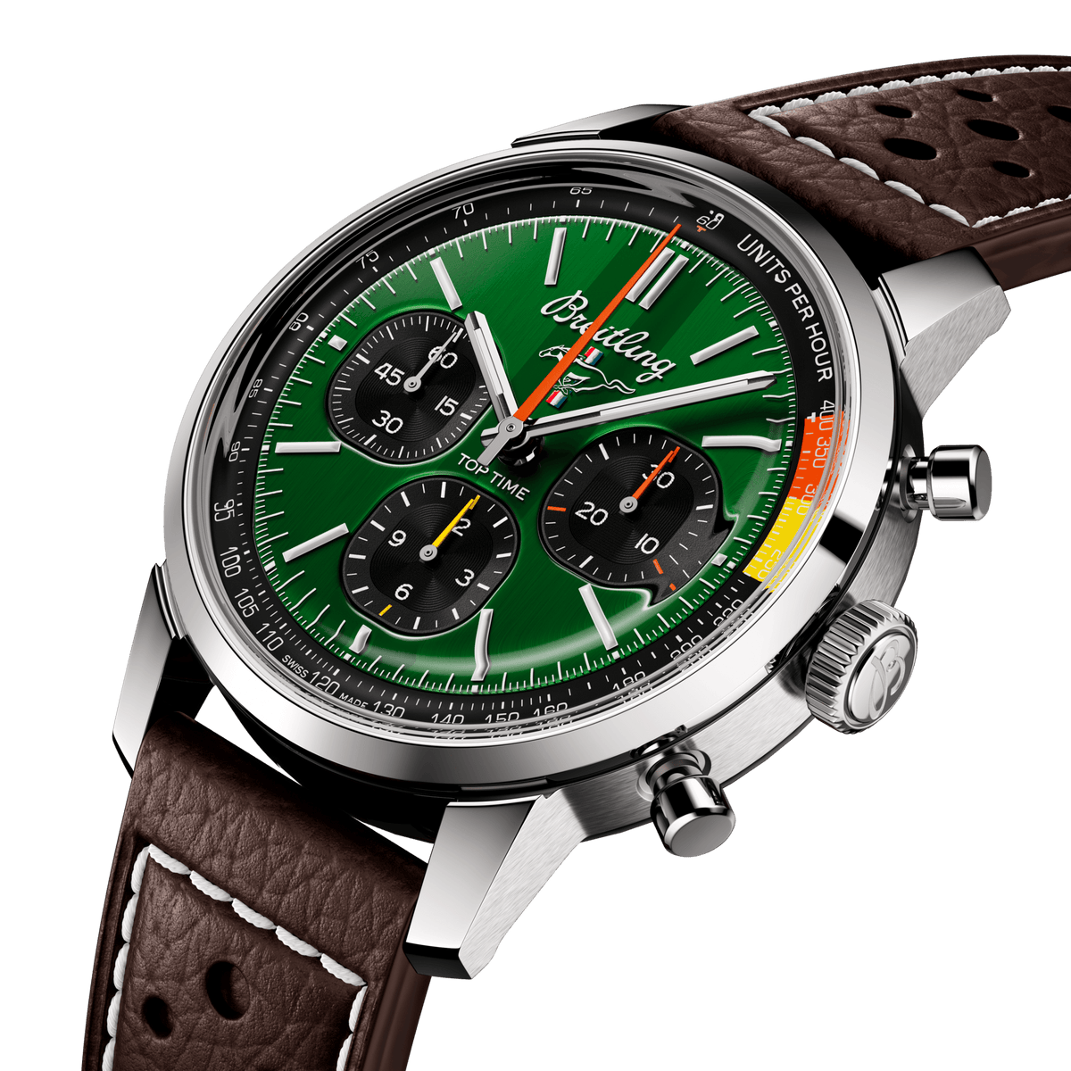 BRT Top Time B01 Ford Mustang 41mm Watch with Green Dial