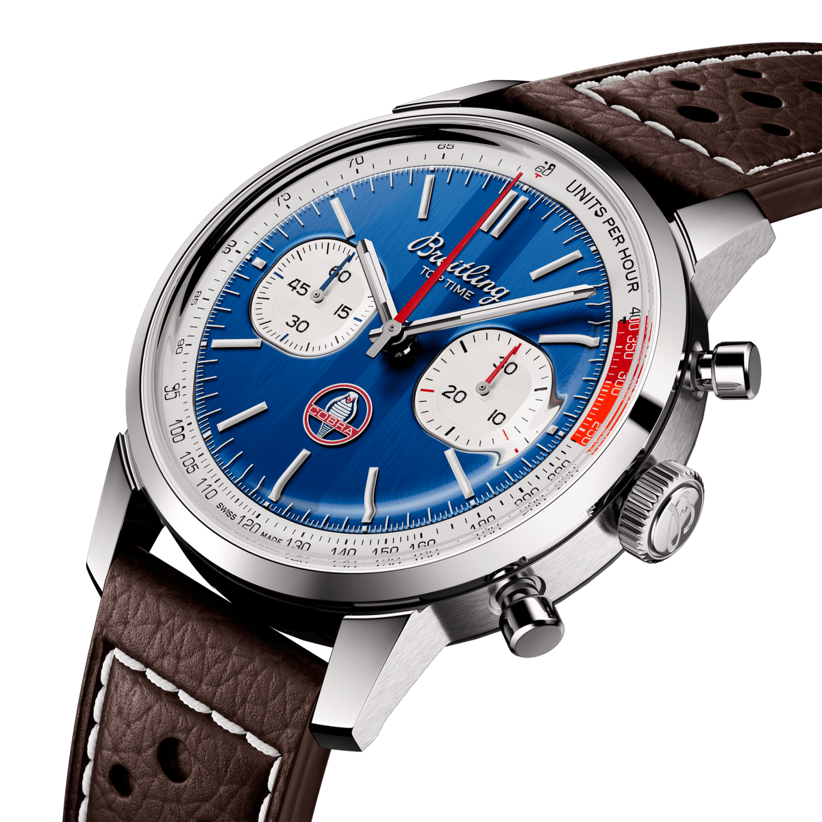 BRT Top Time B01 Shelby Cobra 41mm Watch with Blue Dial