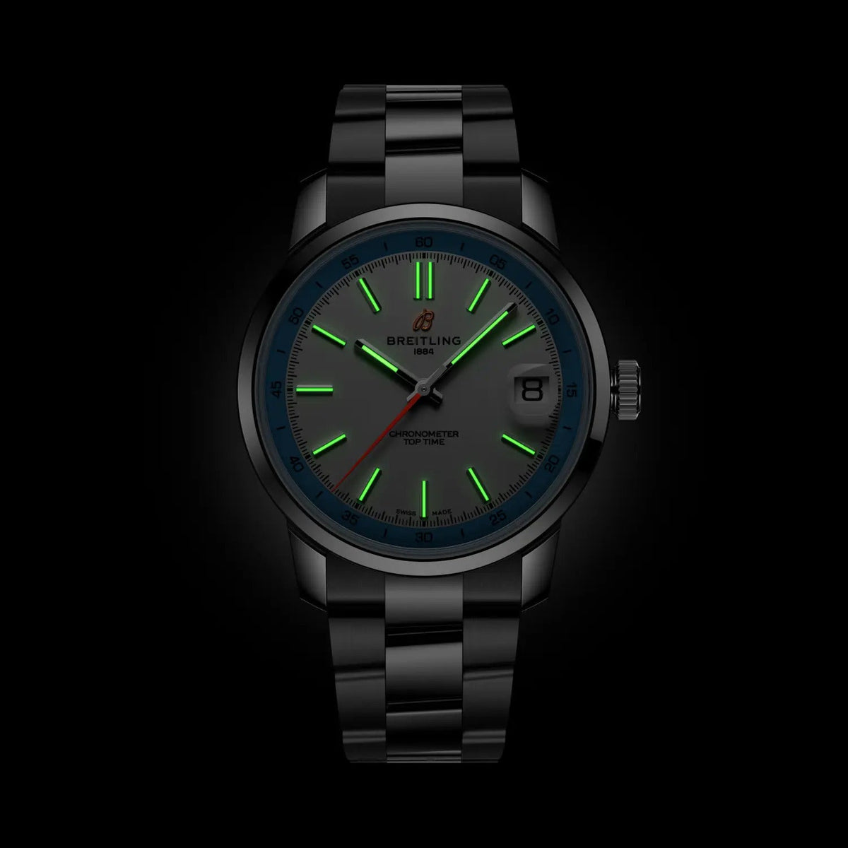 BRT Top Time B31 38mm Watch with Stainless Steel Bracelet