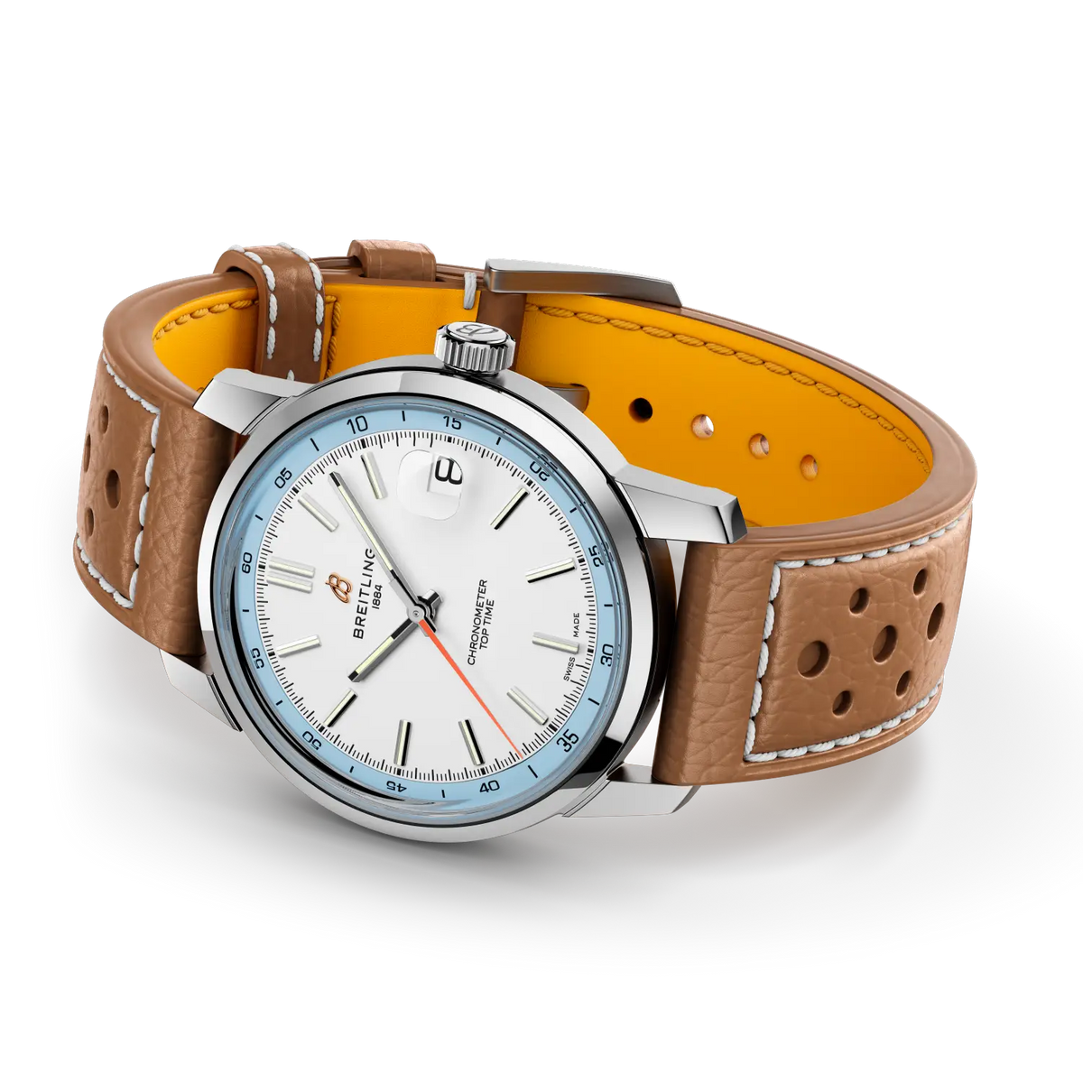 BRT Top Time B31 38mm Watch with Brown Leather Strap