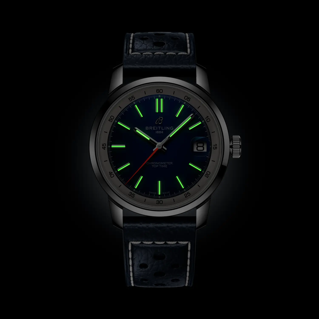 BRT Top Time B31 38mm Watch with Blue Leather Strap