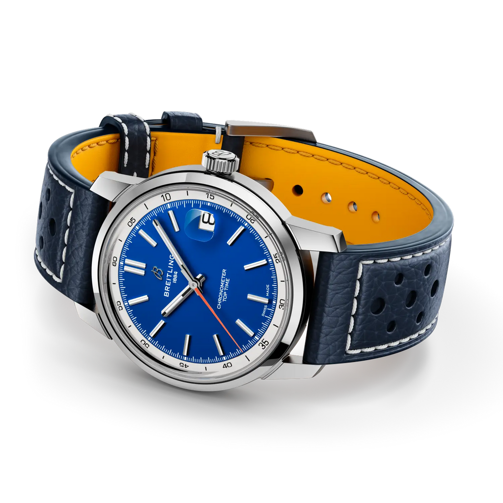 BRT Top Time B31 38mm Watch with Blue Leather Strap