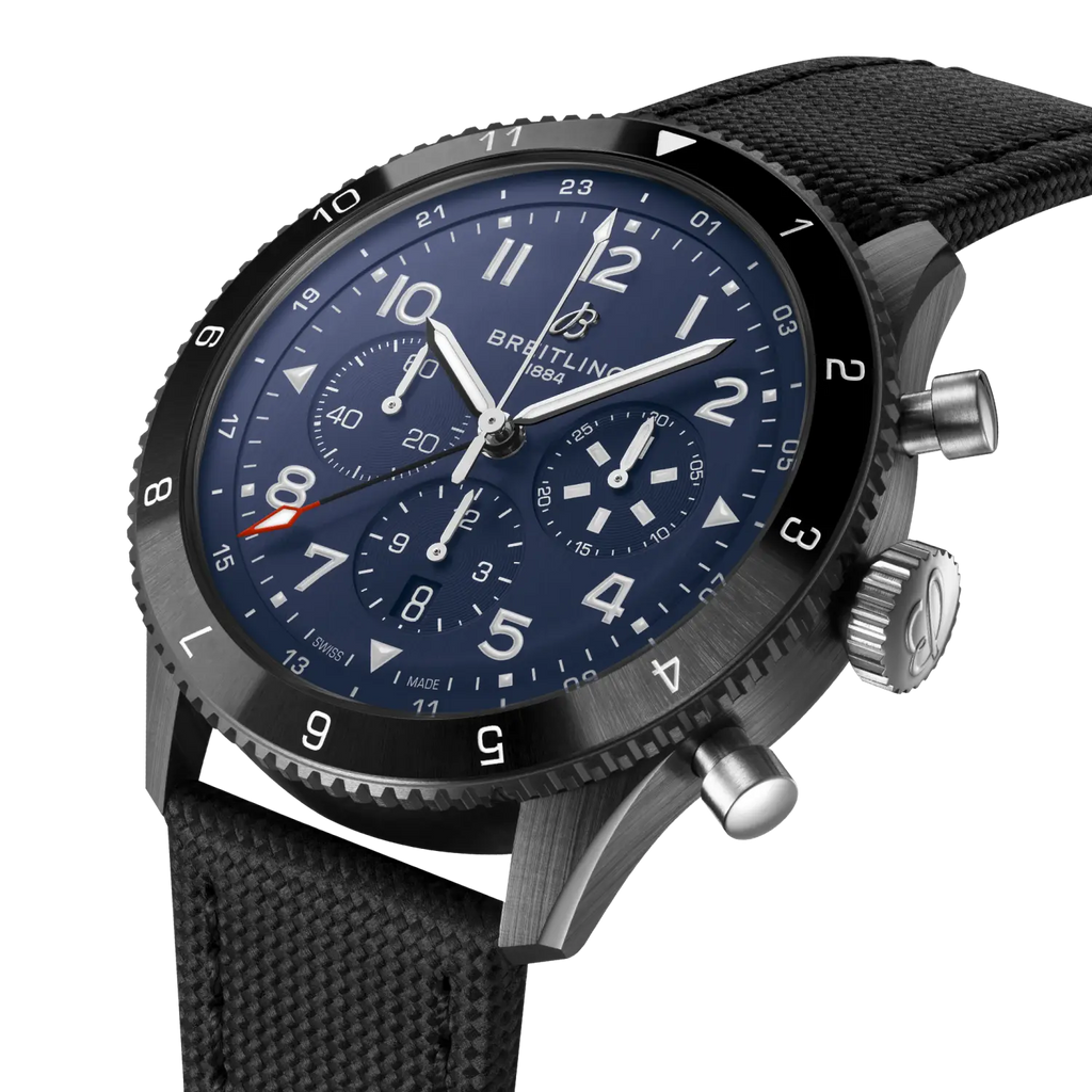 BRT Super AVI B04 Chronograph GMT 46 Tribute To Vought F4U Corsair with Black Strap