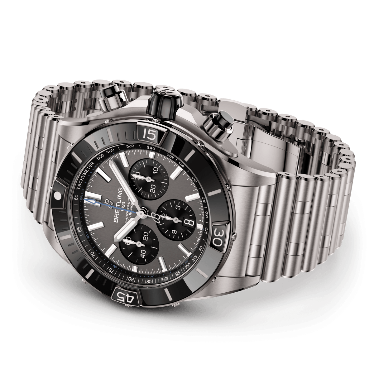 BRT Super Chronomat B01 44 Watch with Titanium Rouleaux Bracelet