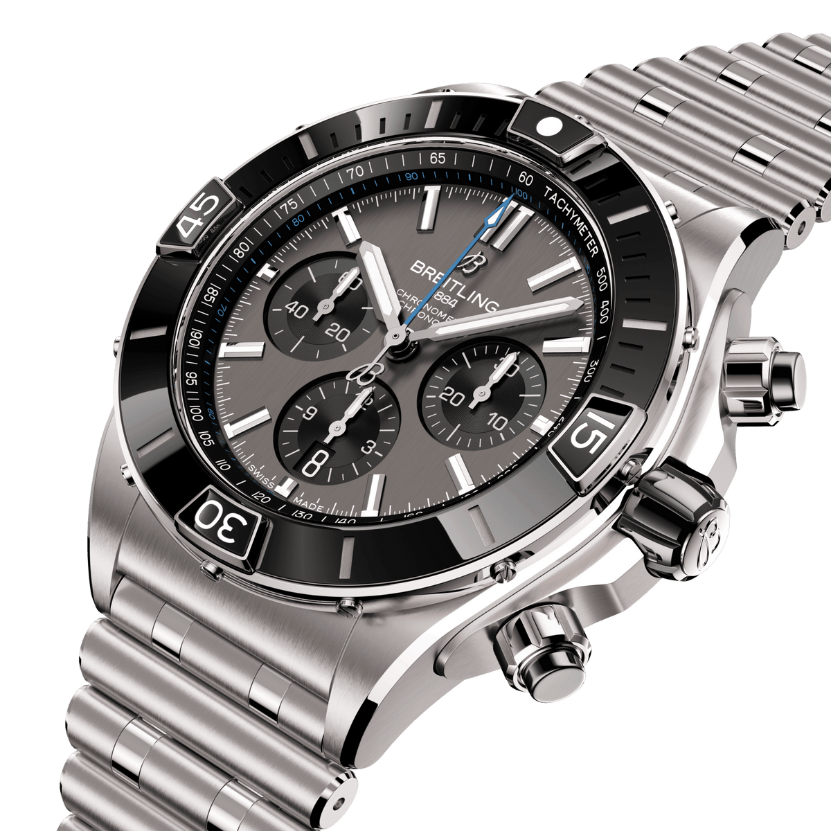 BRT Super Chronomat B01 44 Watch with Titanium Rouleaux Bracelet