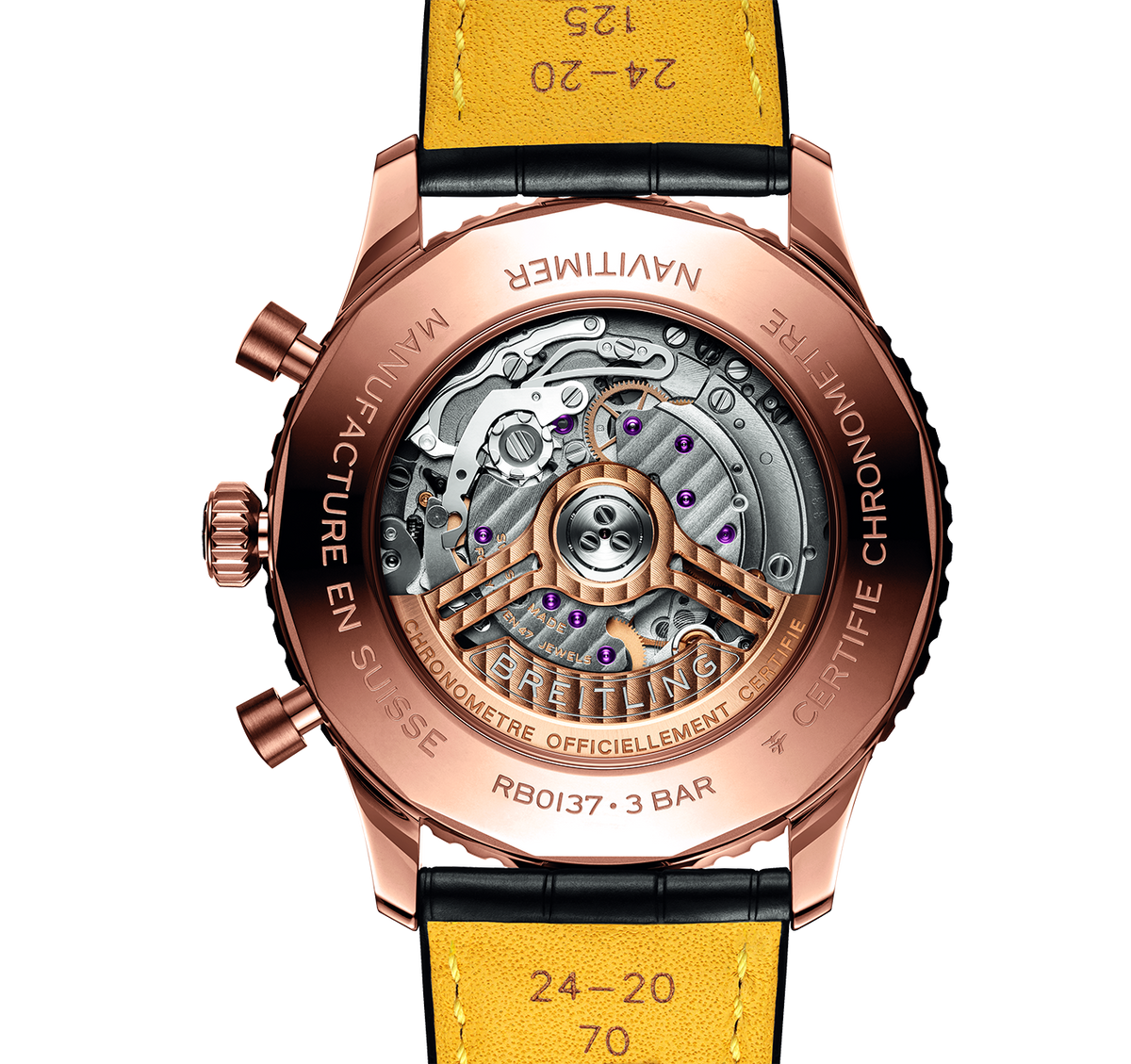 BRT Navitimer B01 46mm Watch with Silver Dial