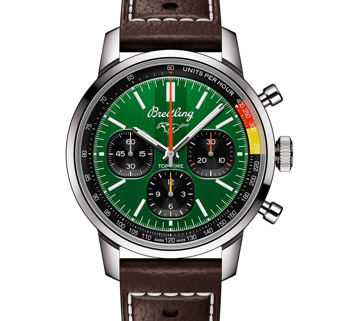 BRT Top Time B01 Ford Mustang 41mm Watch with Green Dial