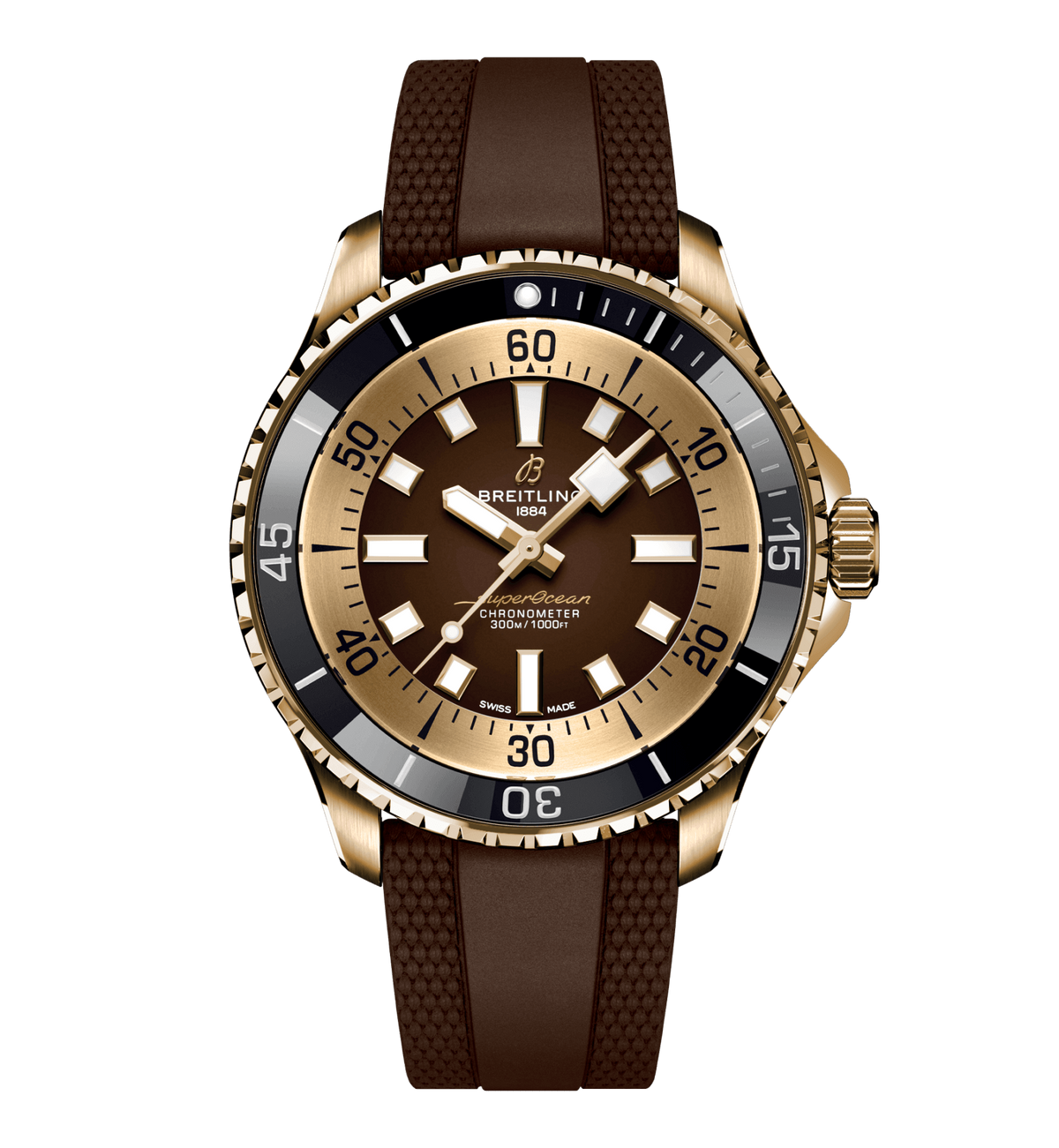 BRT Superocean Bronze On Rubber Watch, 44mm