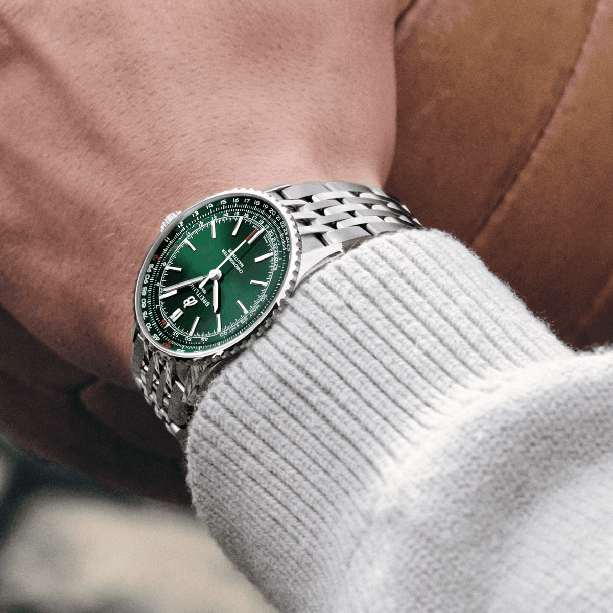BRT Navitimer Automatic 41 Watch with Green Dial