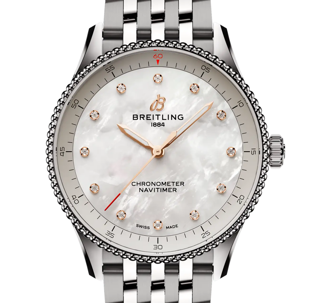 BRT Navitimer 32 Watch with Mother of Pearl Dial
