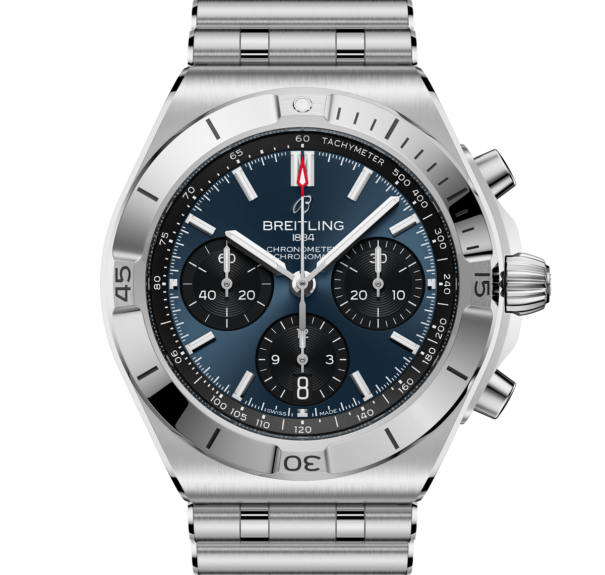 BRT Chronomat B01 Chronograph 42 Watch with Blue Panda Dial