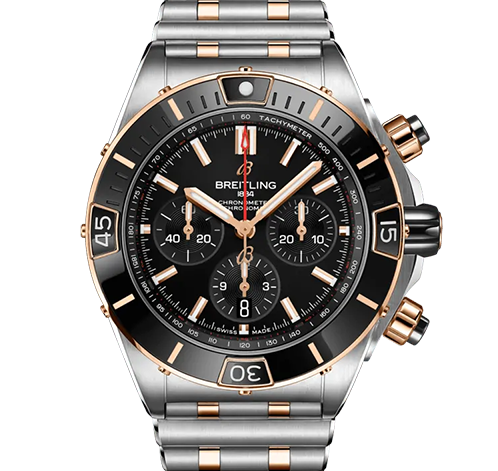 BRT Super Chronomat B01 44 Watch with Black Dial