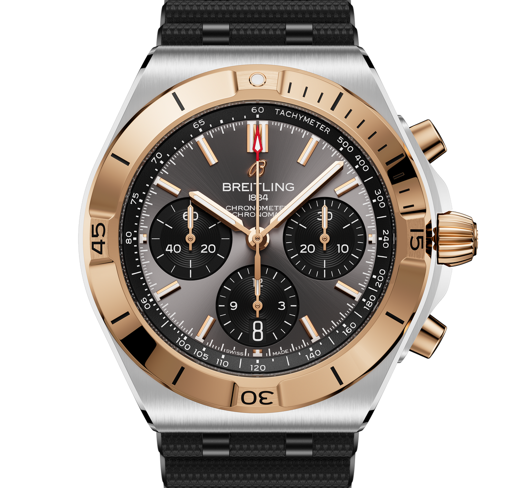 BRT Chronomat B01 Chronograph 42 Watch with Gray Panda Dial