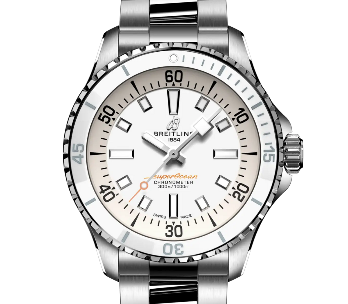 BRT Superocean Automatic 36 Watch with White Dial