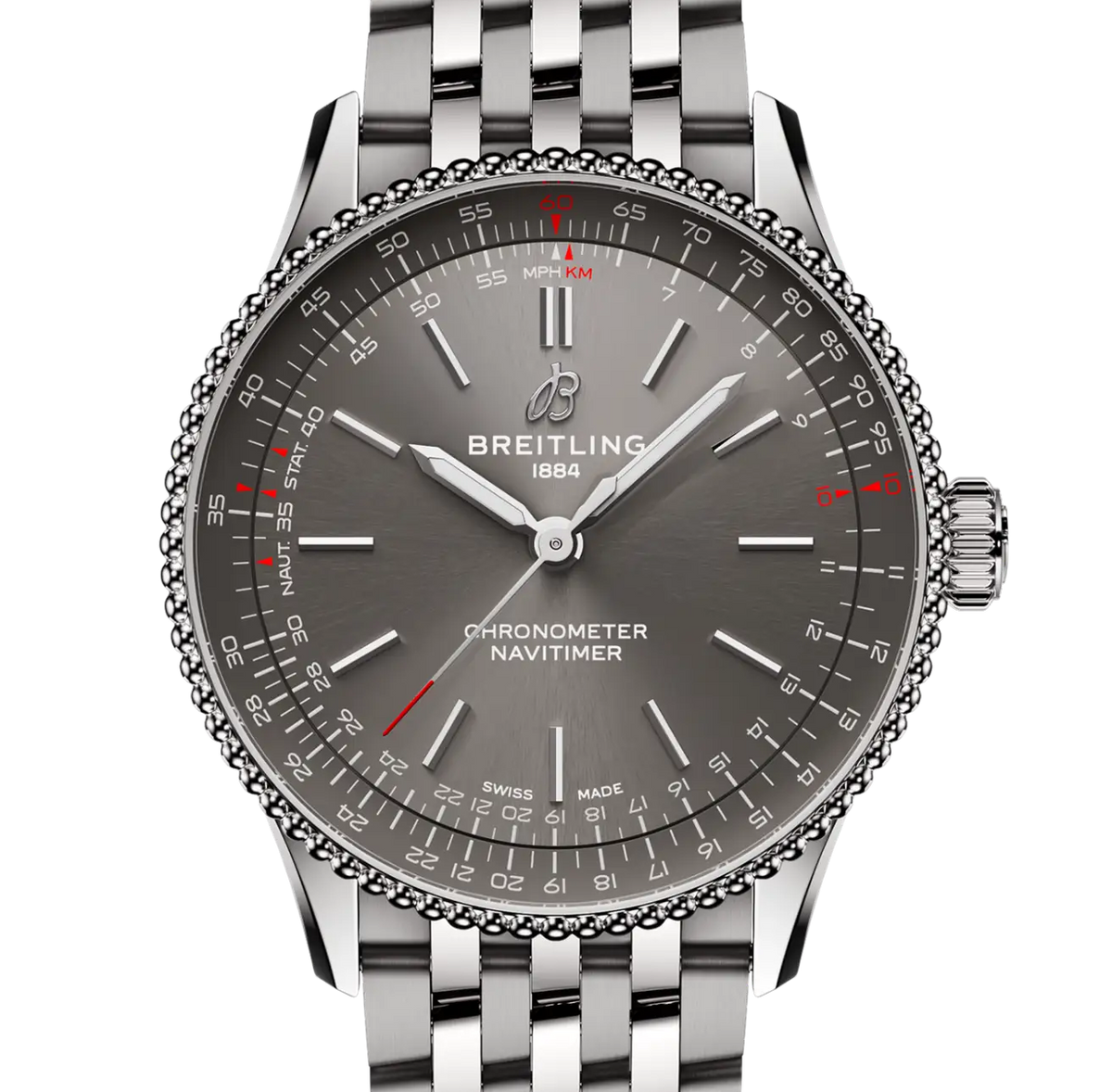 BRT Navitimer Automatic 36 Watch with Stainless Steel Bracelet