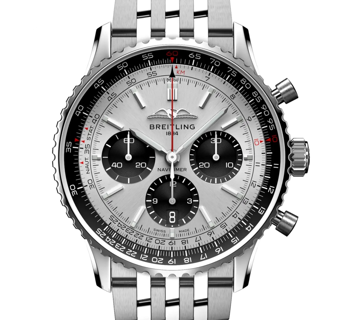 BRT Navitimer B01 Chronograph 43 Watch with Gray Dial