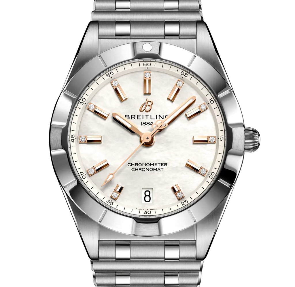 BRT Chronomat 32 Watch with Mother of Pearl Dial