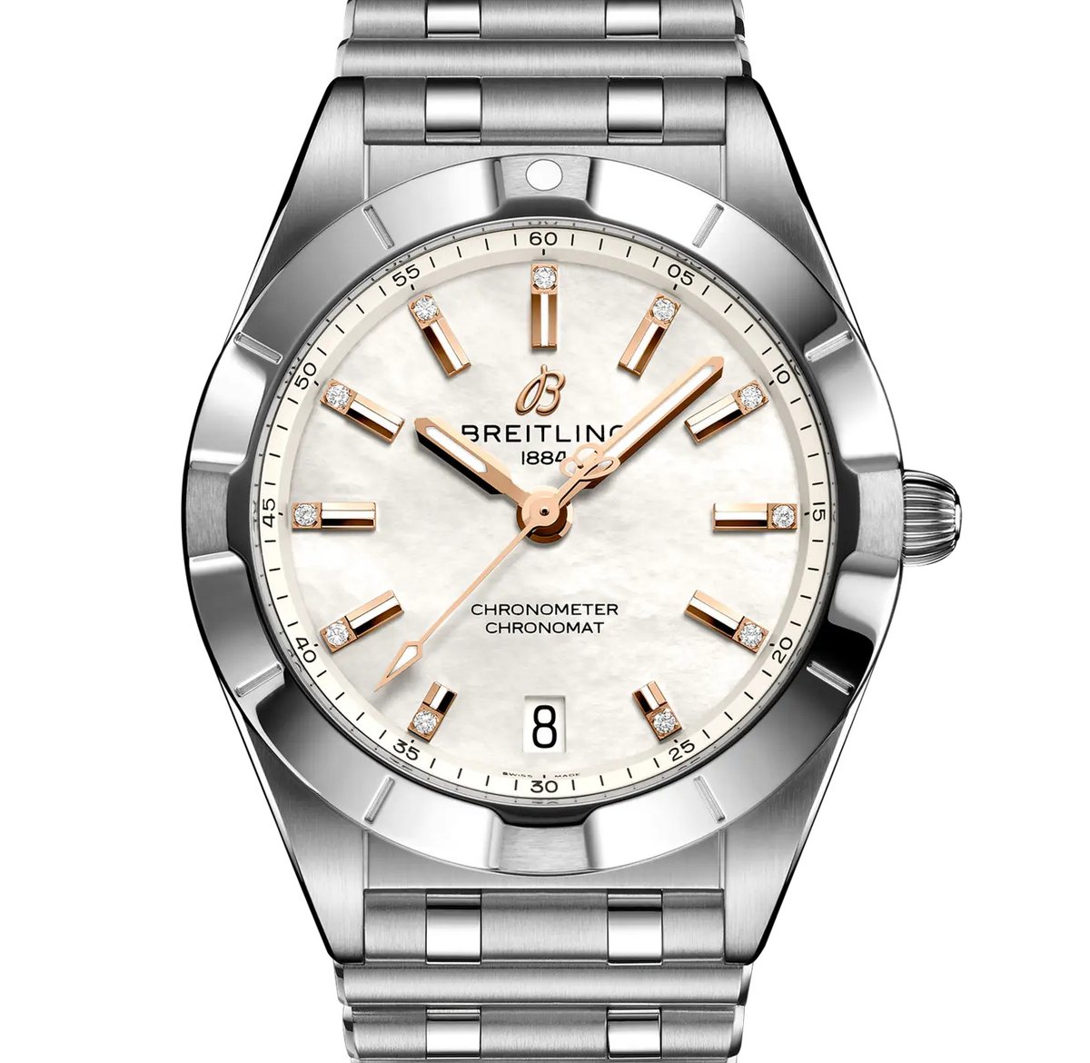 BRT Chronomat 32 Watch with Mother of Pearl Dial