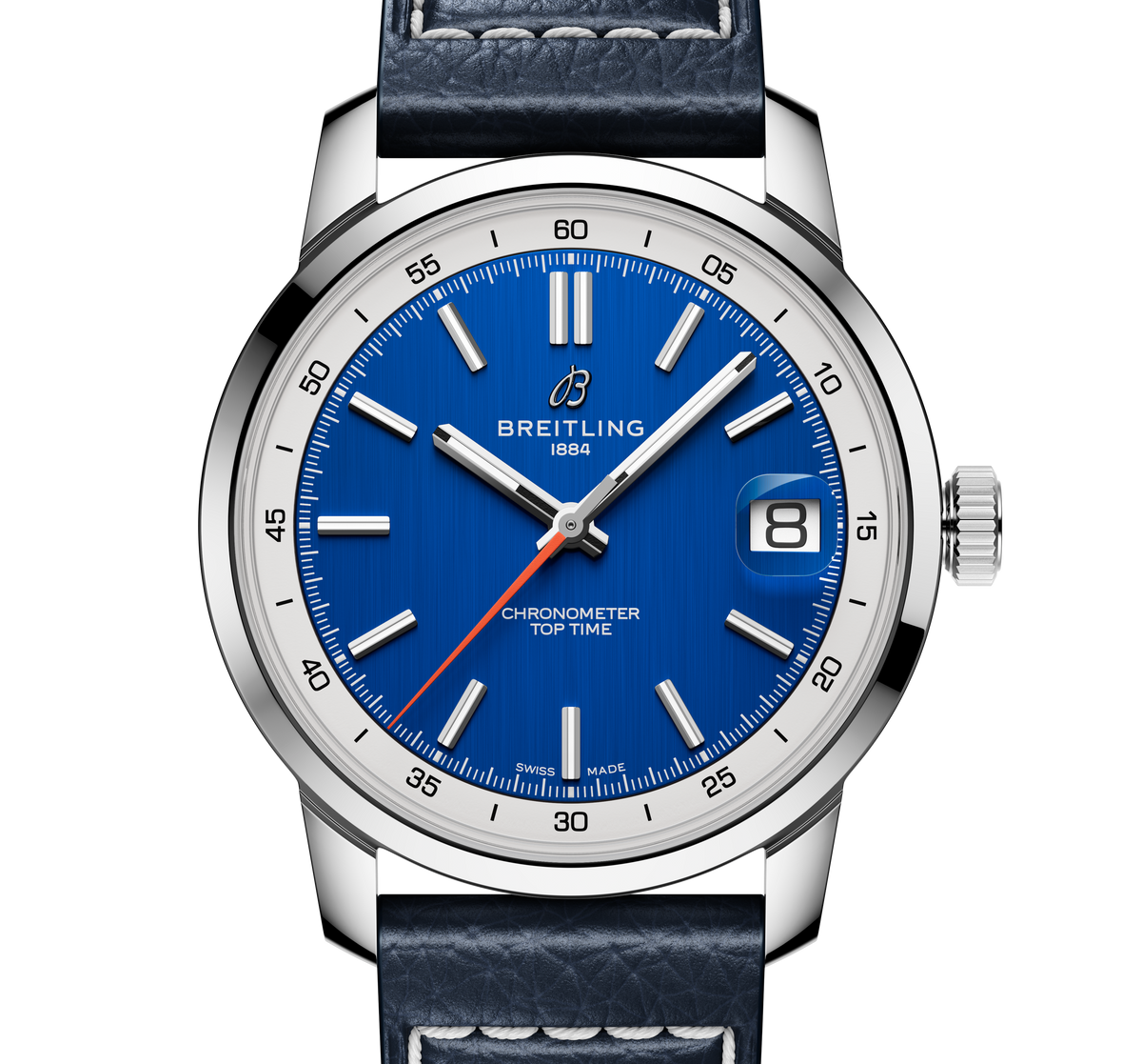 BRT Top Time B31 38mm Watch with Blue Leather Strap