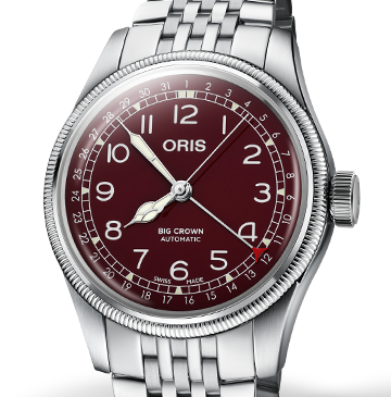 ORS Big Crown Pointer Date Watch with Red Dial, 40mm