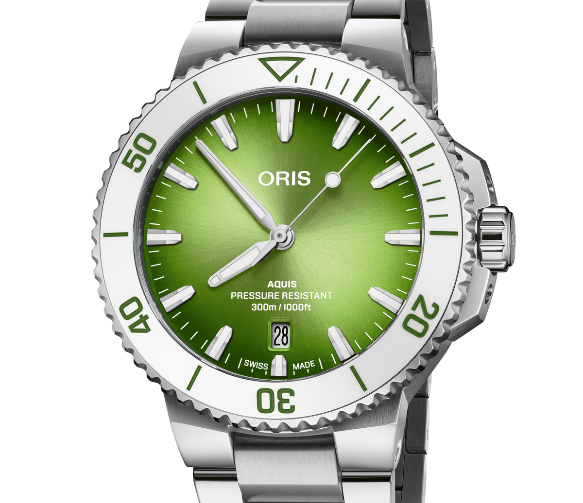 ORS Aquis Watch with Summer Green Dial, 41.50mm