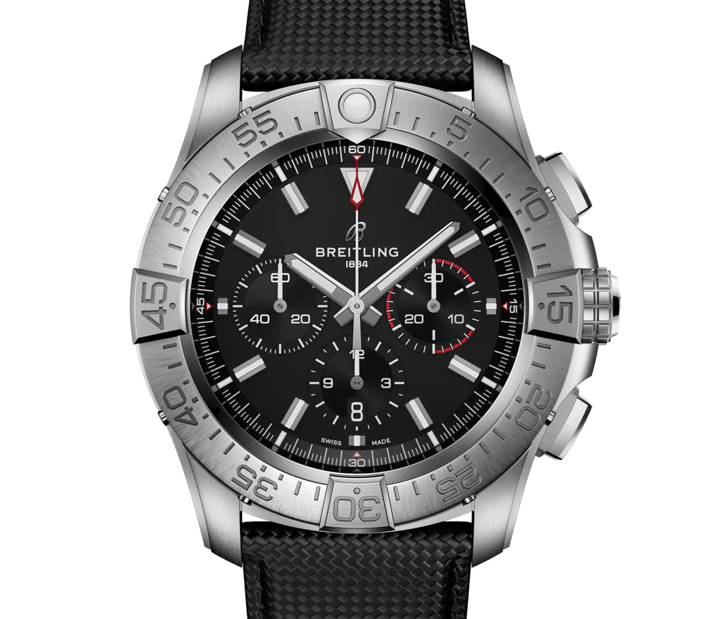 BRT Super Avenger B01 Chronograph 46 Watch with Black Dial