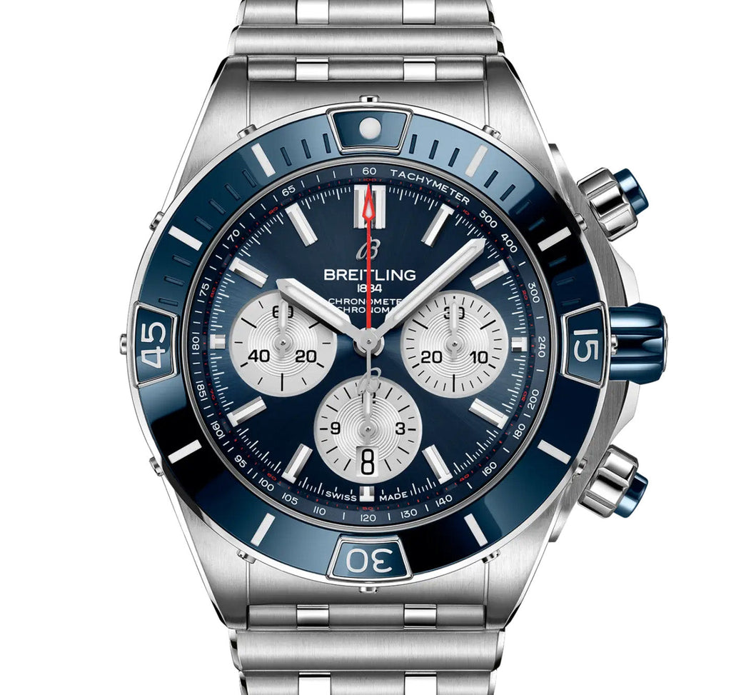BRT Super Chronomat B01 44 Watch with Blue Dial