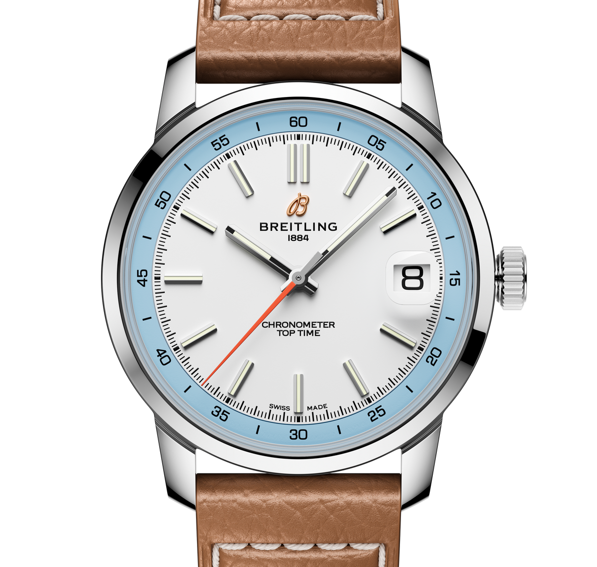 BRT Top Time B31 38mm Watch with Brown Leather Strap