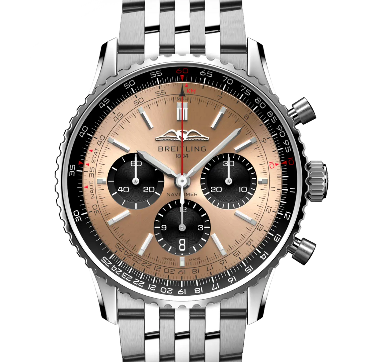 BRT Navitimer B01 Chronograph 43 Watch with Bronze Dial