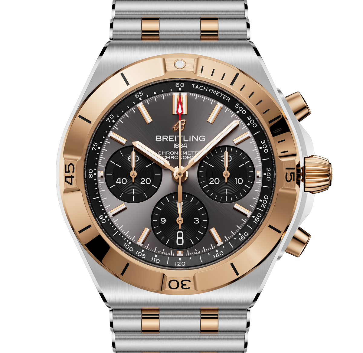 BRT Chronomat B01 Chronograph 42 Watch with Mixed Metals Bracelet
