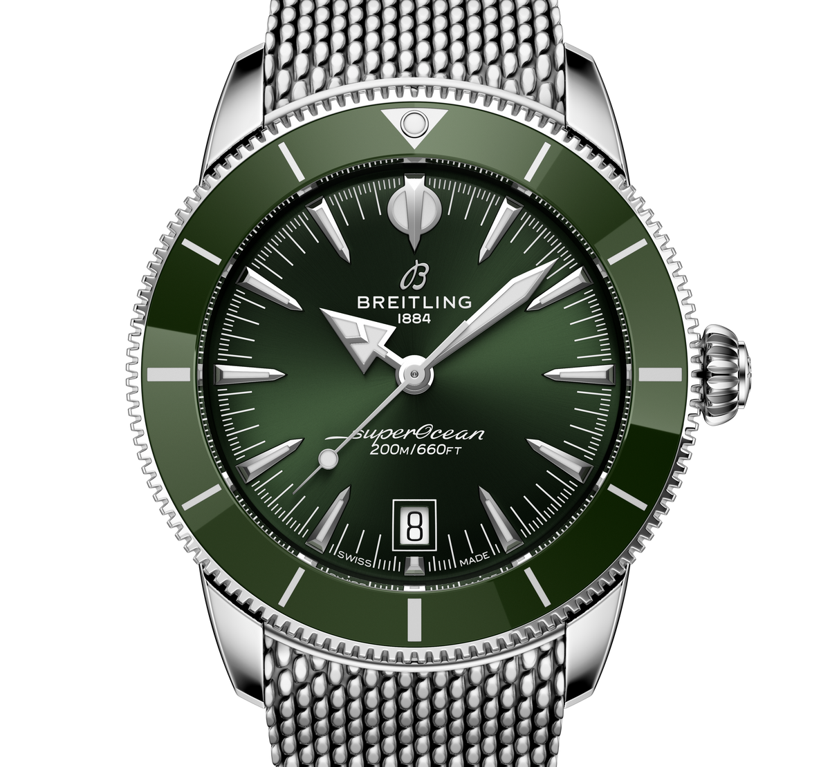 BRT Superocean Heritage B31 Automatic 42 Watch with Green Dial
