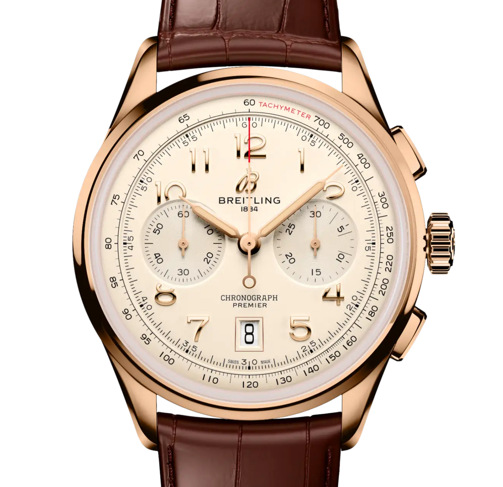 BRT Premier B01 Chronograph 42 Watch with Cream Dial