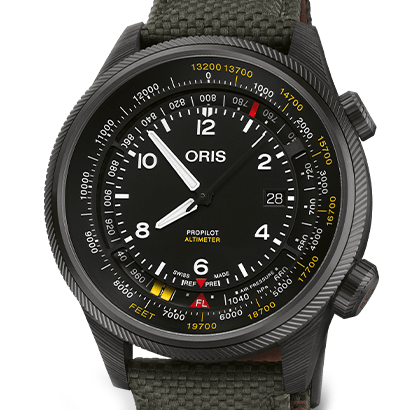 ORS ProPilot Altimeter Watch with Black Dial, 47mm