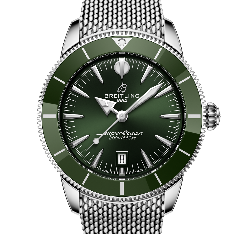 BRT Superocean Heritage B31 Automatic 44 Watch with Green Dial