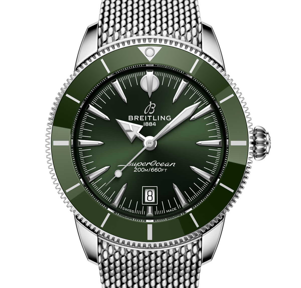 BRT Superocean Heritage B31 Automatic 44 Watch with Green Dial