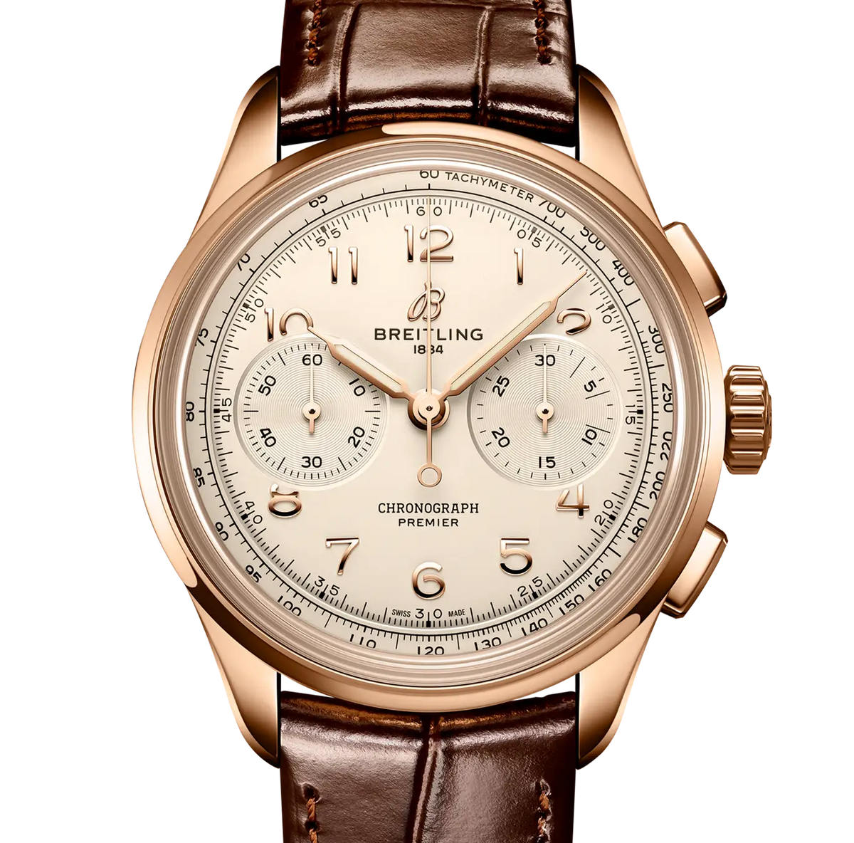 BRT Premier B09 Chronograph 40 Watch with Cream Dial