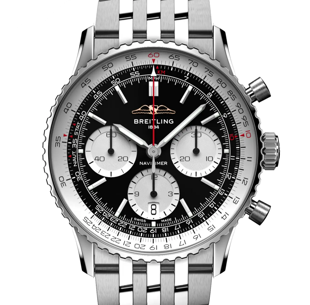 BRT Navitimer B01 Chronograph 41 Watch with Stainless Steel Bracelet
