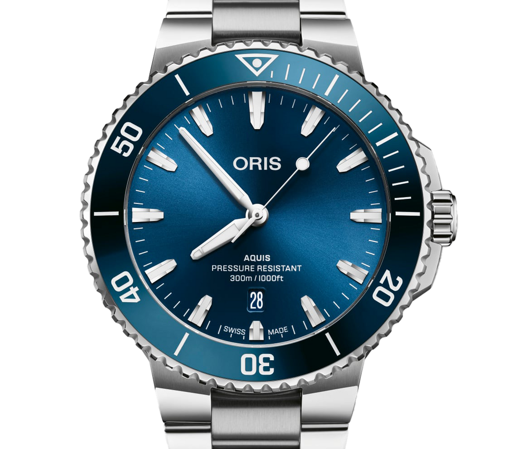 ORS Aquis Date Watch with Stainless Steel Bracelet, 43.50mm