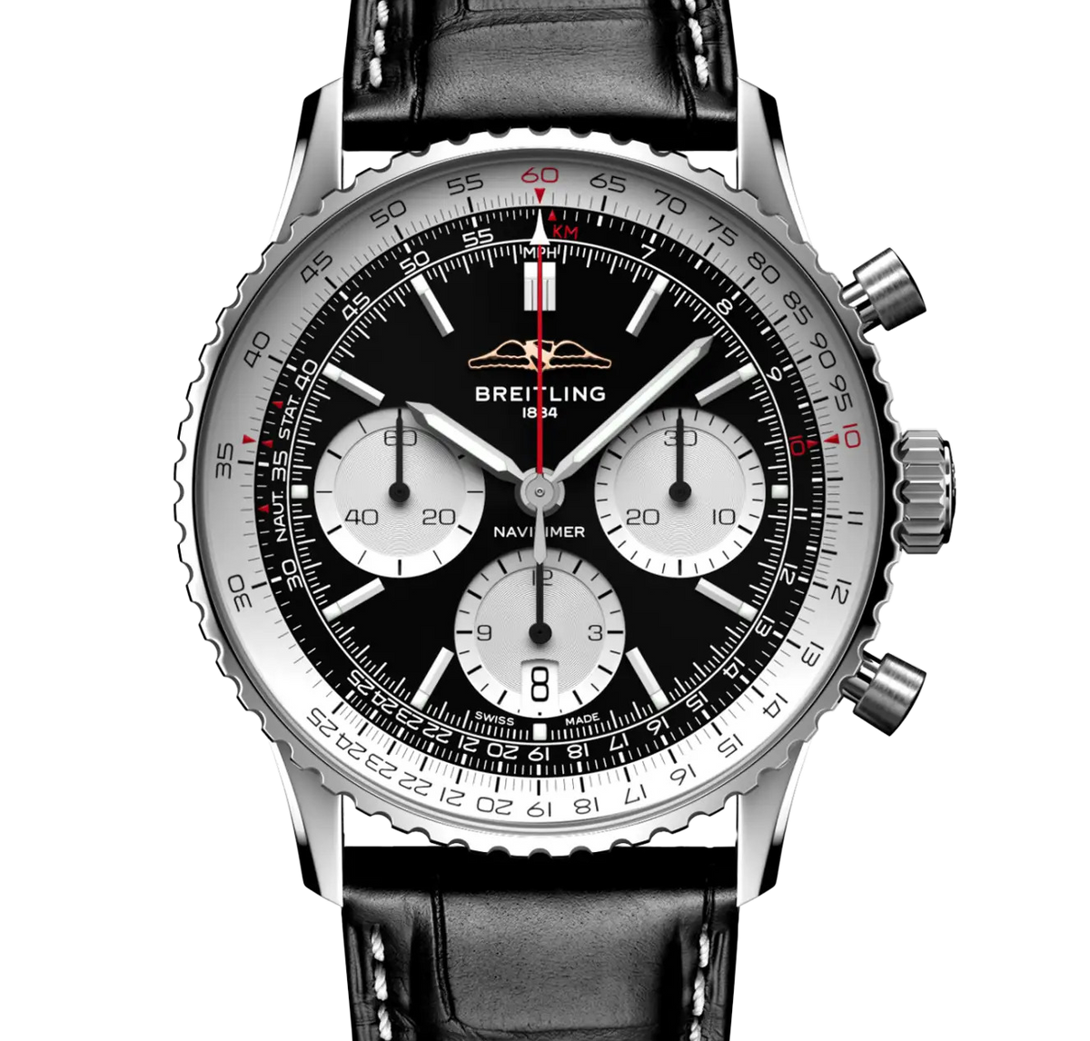 BRT Navitimer B01 Chronograph 41 Watch with Black Dial