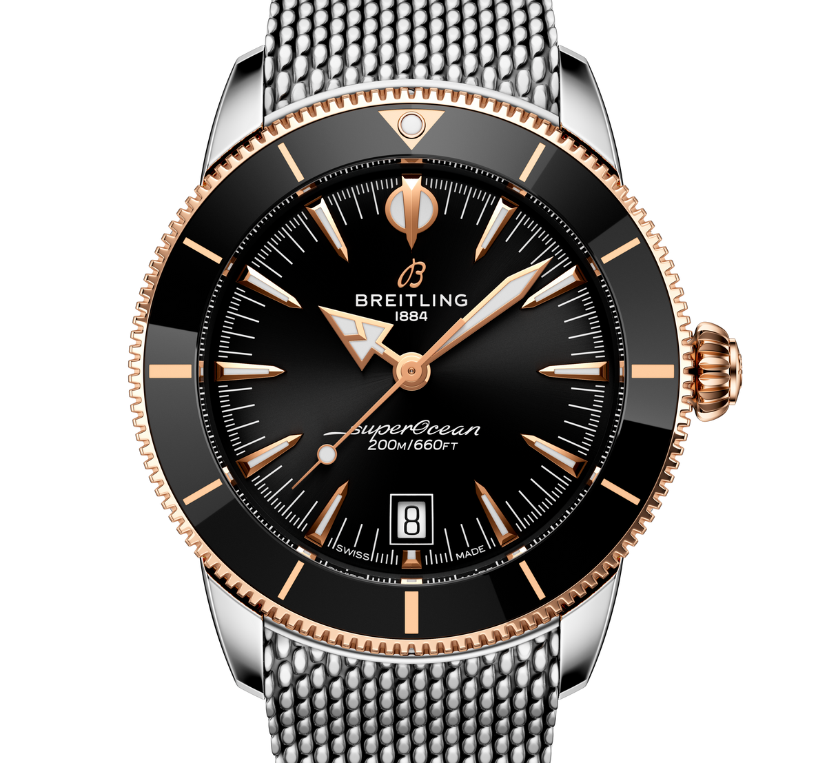 BRT Superocean Heritage B31 Automatic 42 Watch with Mesh Bracelet