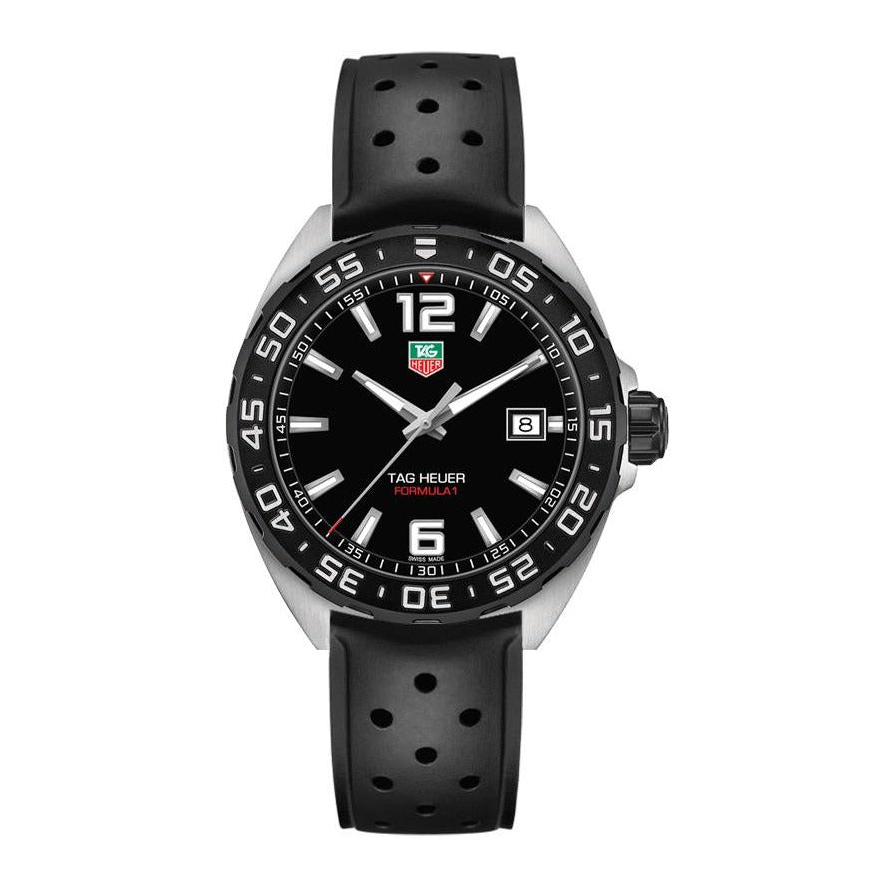 TGHR Formula 1 Men's Quartz Black Dial and Strap Watch