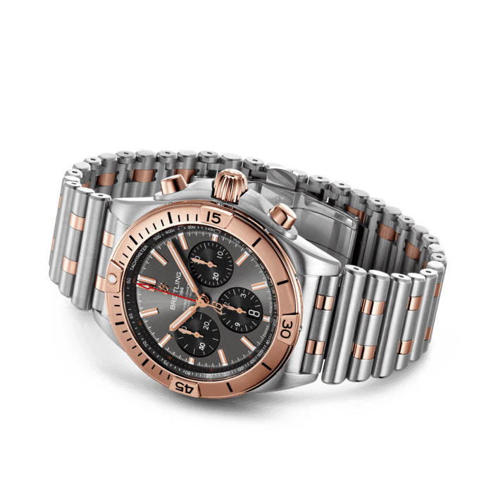 BRT Chronomat B01 Chronograph 42 Steel & 18K Red Gold with Anthracite Dial