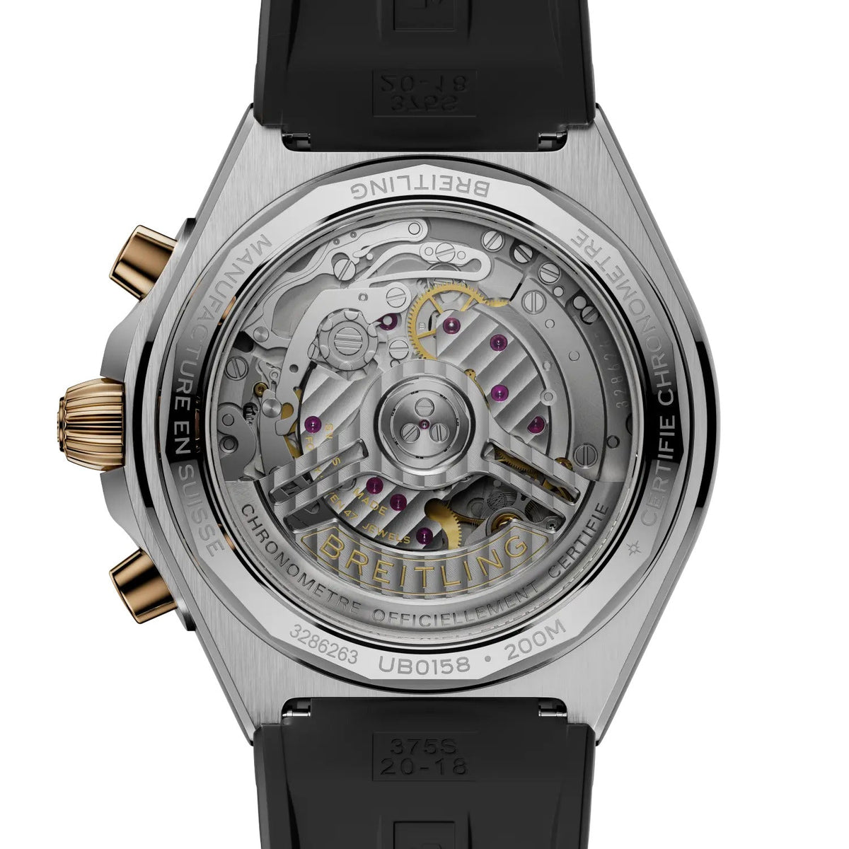 BRT Chronomat B01 Chronograph 42 Watch with Gray Panda Dial